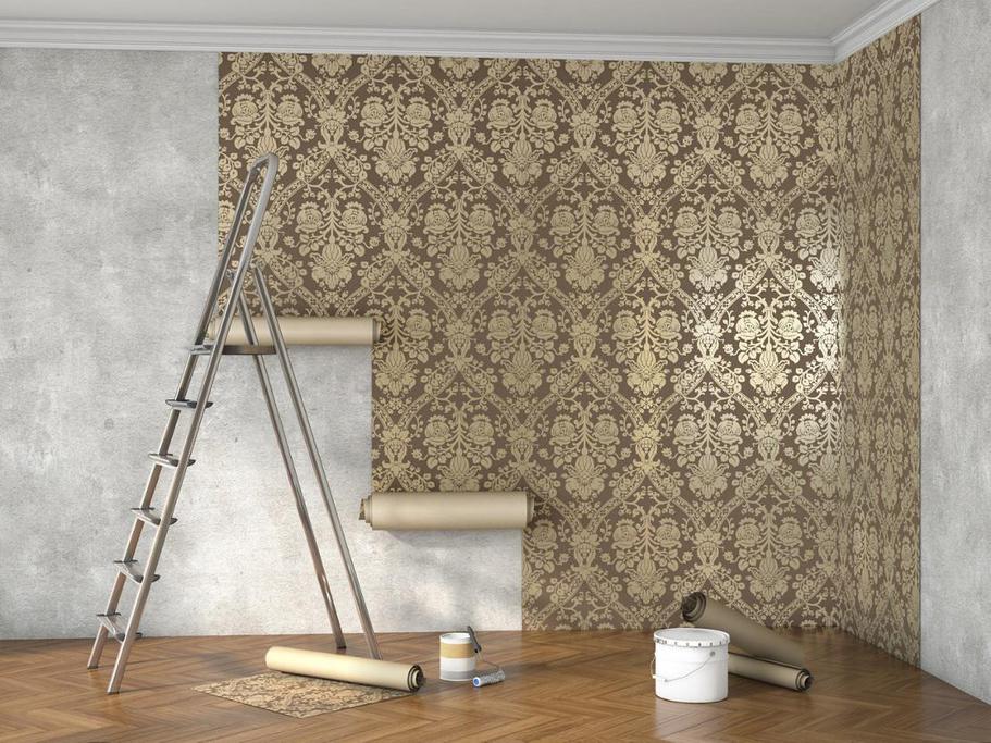 Tapezierte Wand